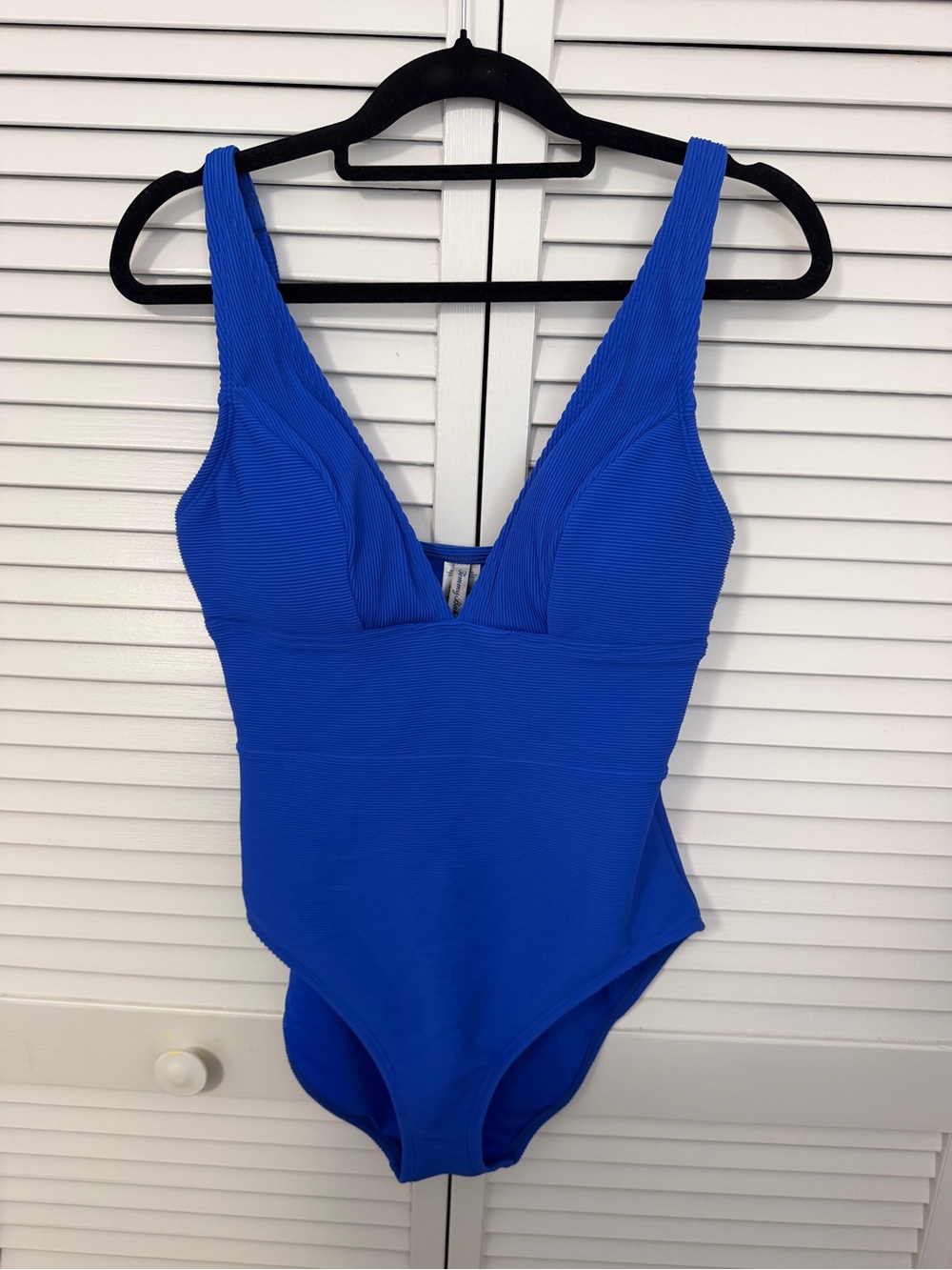 NWT Tommy Bahama Royal Blue Ribbed One-Piece Swimsuit Size 14
